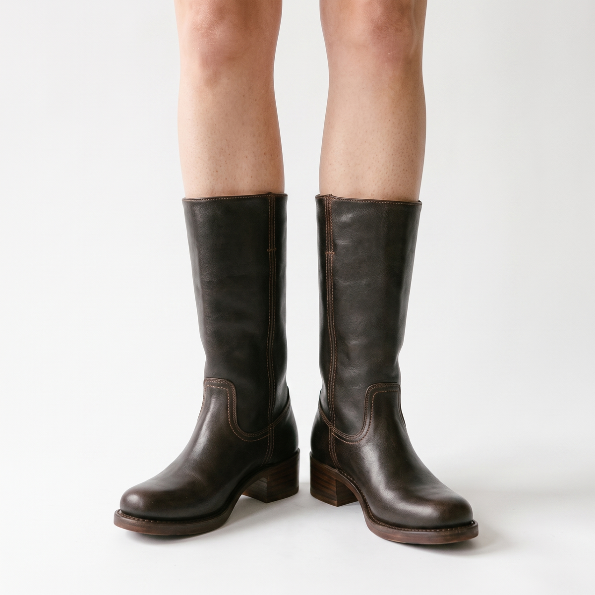 Structured Riding Boots – Square Toe Block Heel