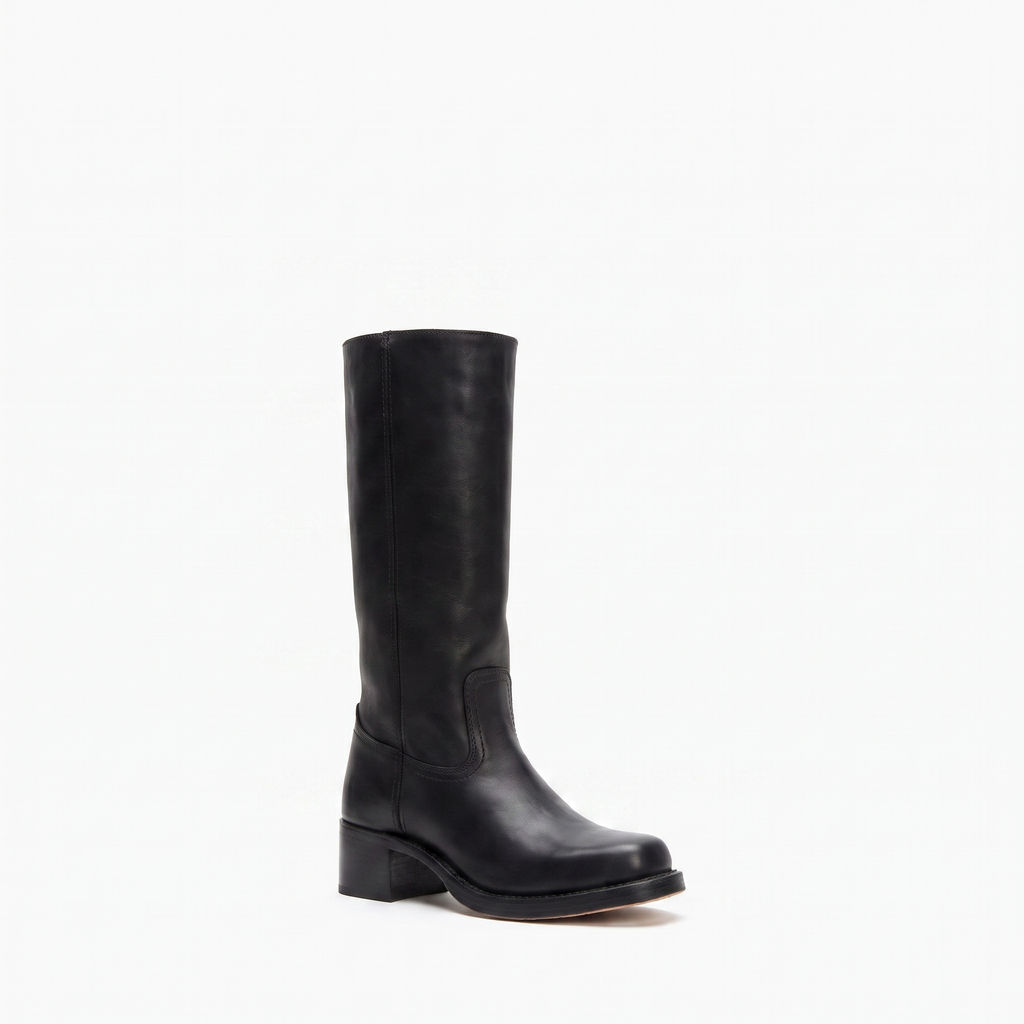 Structured Riding Boots – Square Toe Block Heel