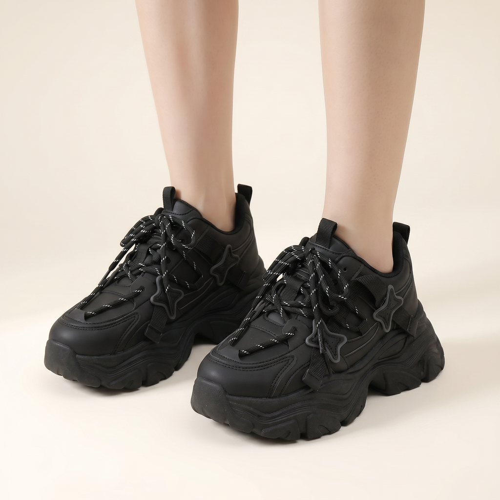 Star Patch Chunky Platform Trainers