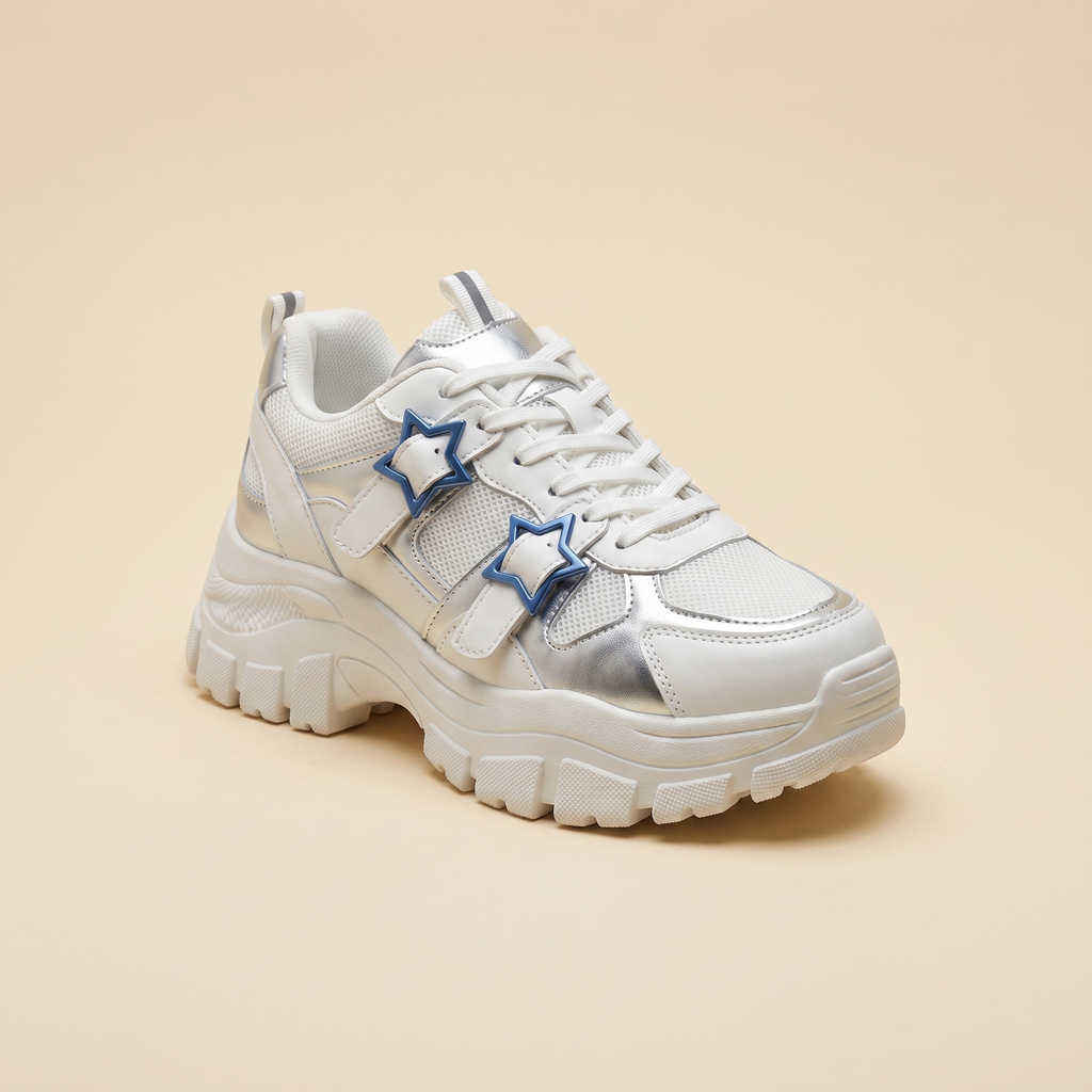 Star Patch Chunky Platform Trainers