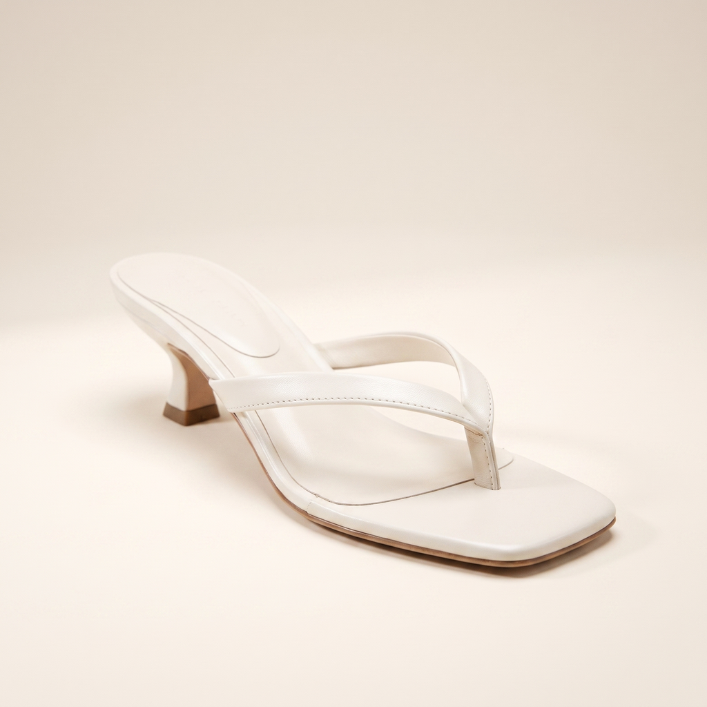 Square Toe Kitten Heel Mules – Slim Strap Design