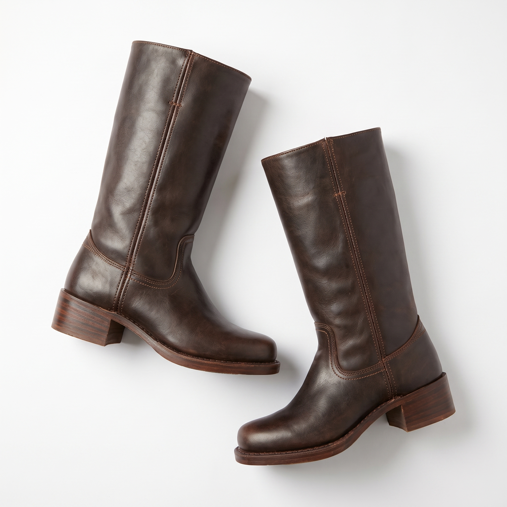 Structured Riding Boots – Square Toe Block Heel