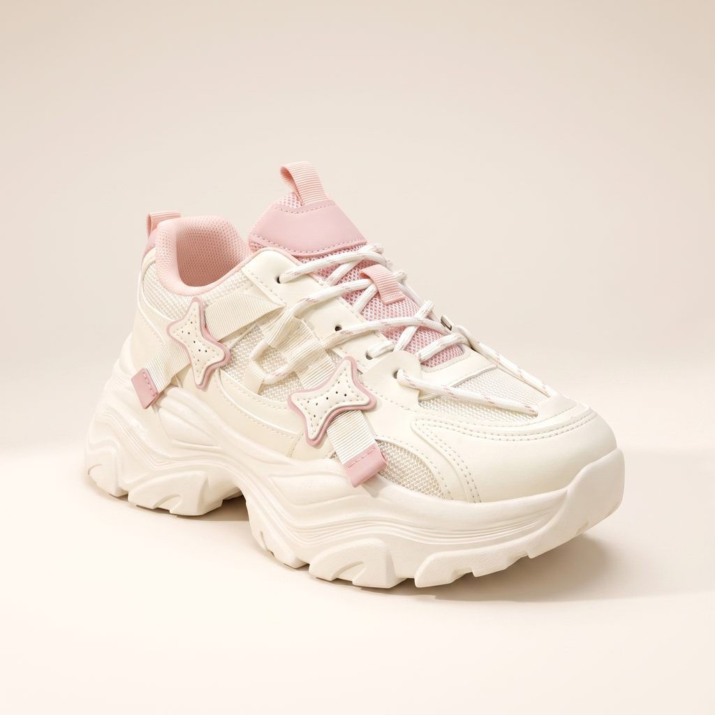 Star Patch Chunky Platform Trainers