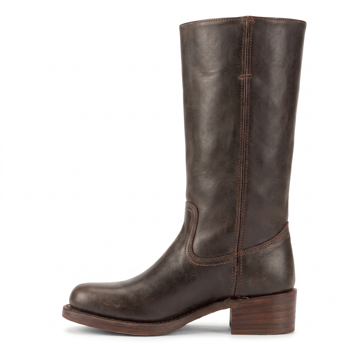 Structured Riding Boots – Square Toe Block Heel