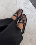 Mesh Mary Jane Flats with Strap – Breathable Ballet Flats