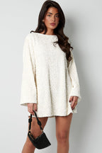 Sequin Mini Dress with Satin Back Bow – Glossy Party Dress