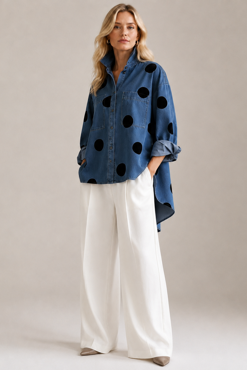 Polka Dot Blouse – Women's Summer Everyday Blouse