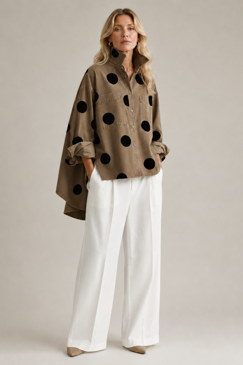Polka Dot Blouse – Women's Summer Everyday Blouse