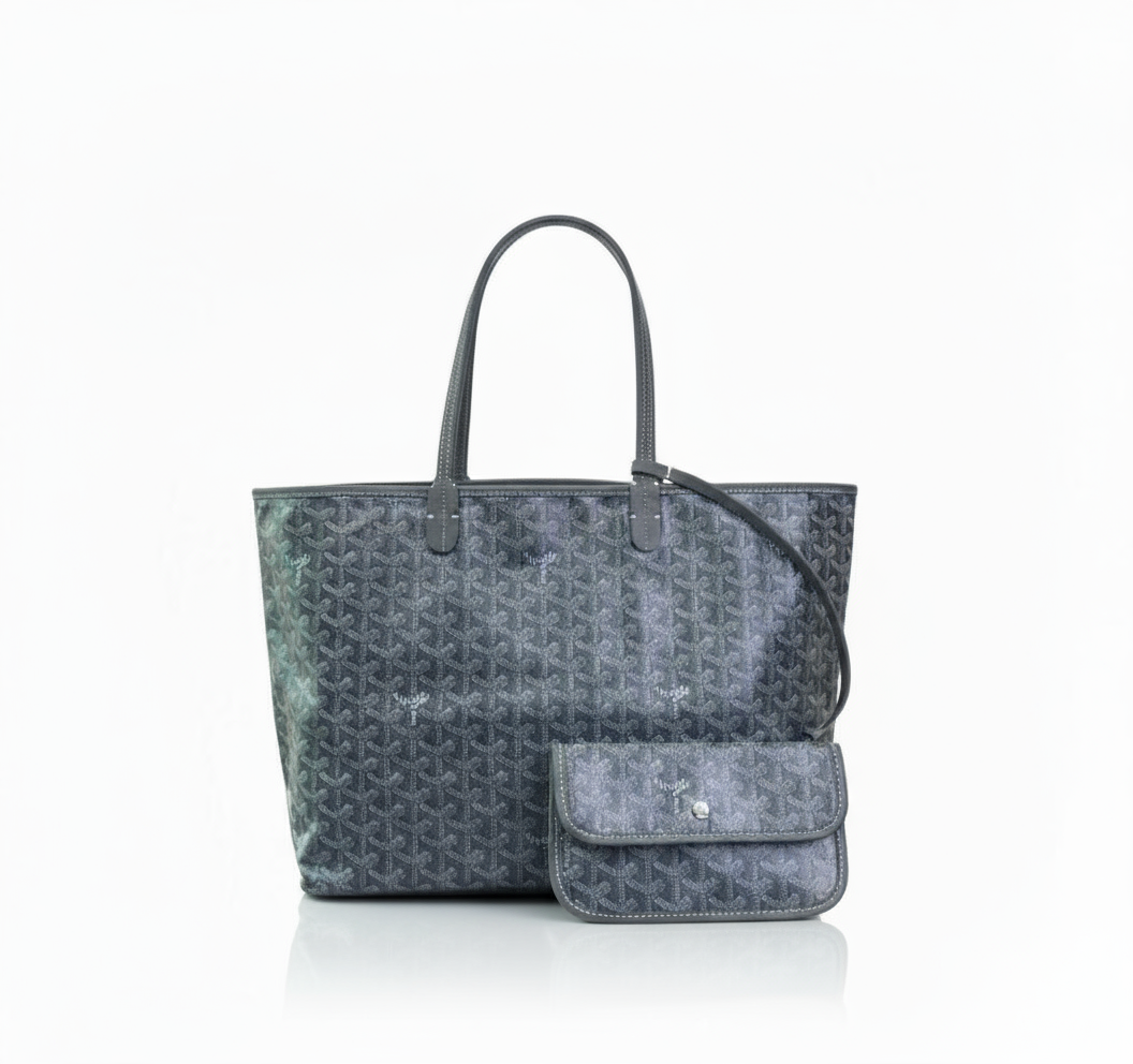 Women's Patterned Tote Bag with Matching Pouch – Large Shopper Bag