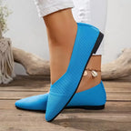 Pointed Toe Knit Ballet Flats in 7 Colours