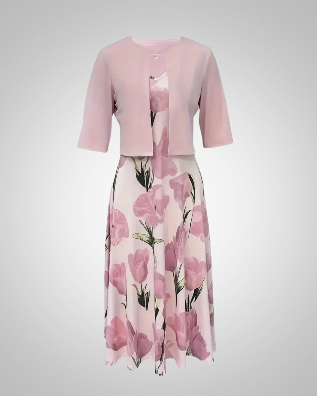 Sofia | Women's Elegant Floral V-Neck Maxi Dress Set | Meave & Ivy
