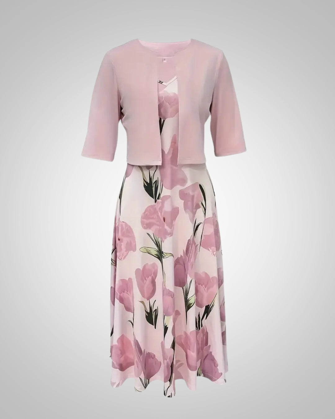 Sofia | Women's Elegant Floral V-Neck Maxi Dress Set | Meave & Ivy