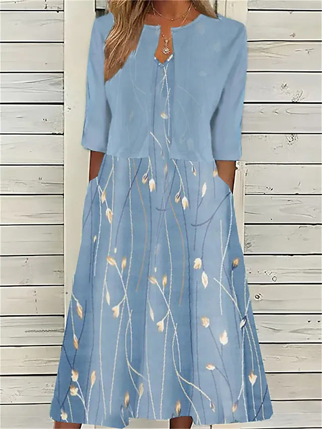Chic Two Piece Midi Dress