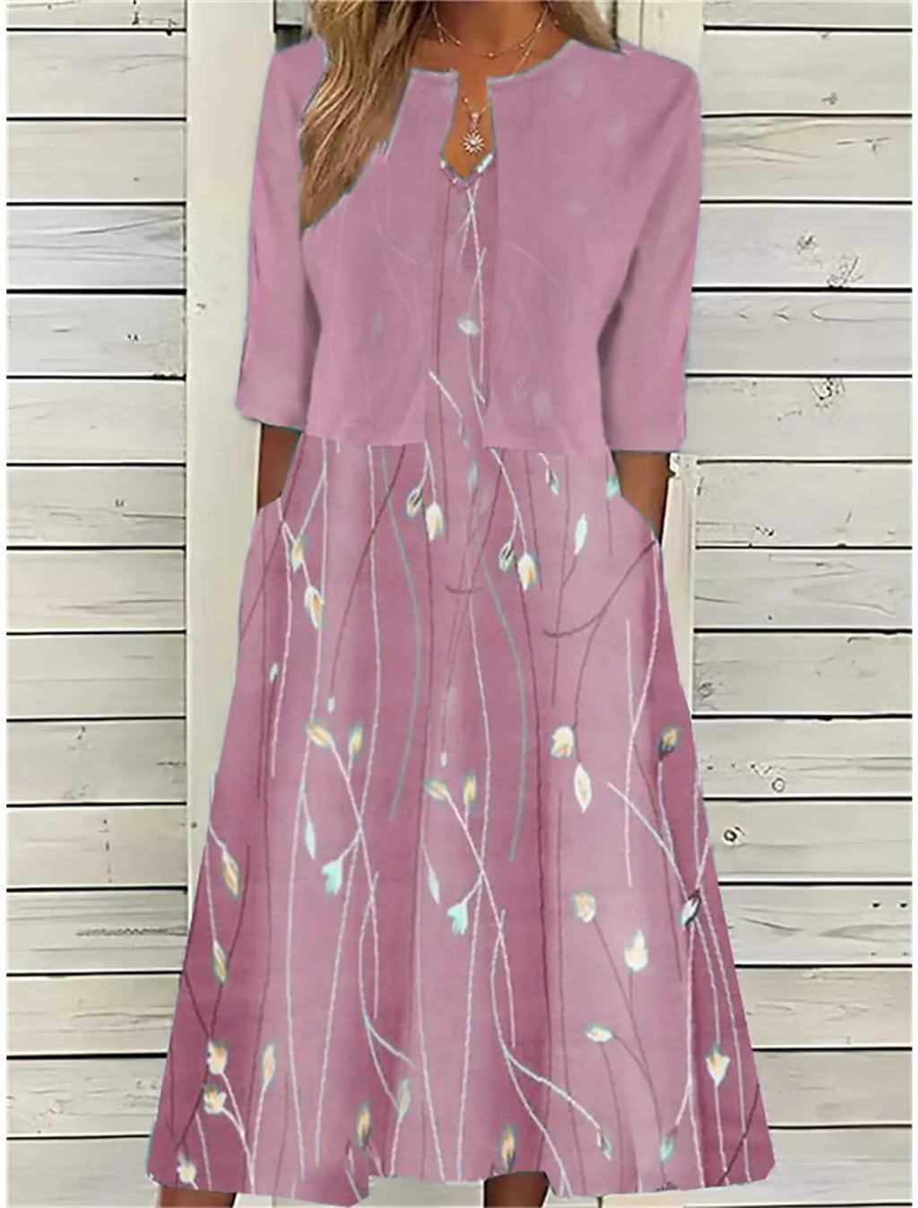 Chic Two Piece Midi Dress