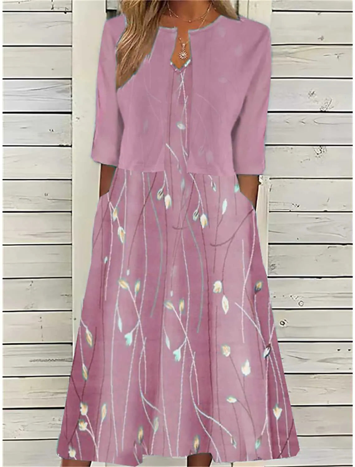 Chic Two Piece Midi Dress