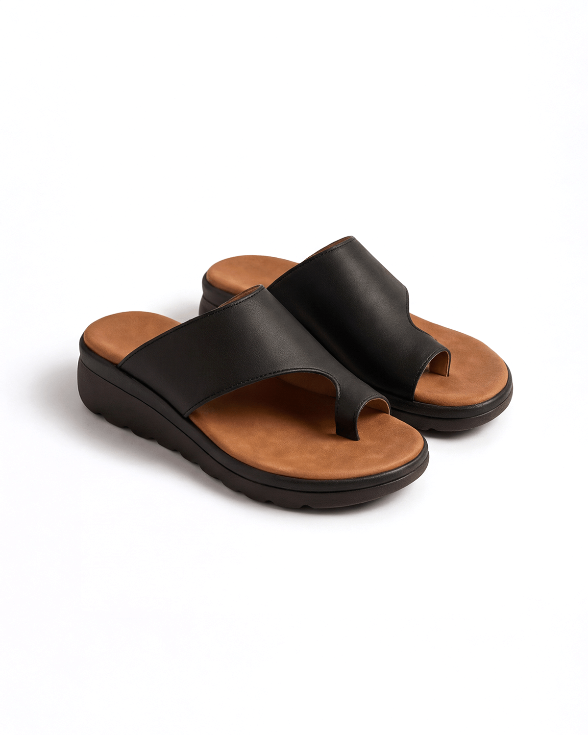 Women's Platform Slide Sandals with Toe Loop