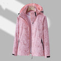 Women's Lightweight Hooded Outdoor Jacket with Printed Design