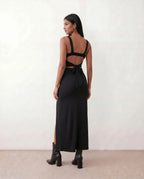 Open Back Fitted Maxi Dress