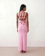 Open Back Fitted Maxi Dress