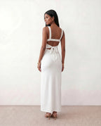 Open Back Fitted Maxi Dress