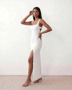 Open Back Fitted Maxi Dress