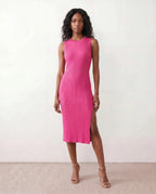 Ribbed Fitted Knit Midi Dress