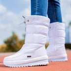 Women's Padded Mid-Calf Winter Boots – Warm Lined Outdoor Footwear