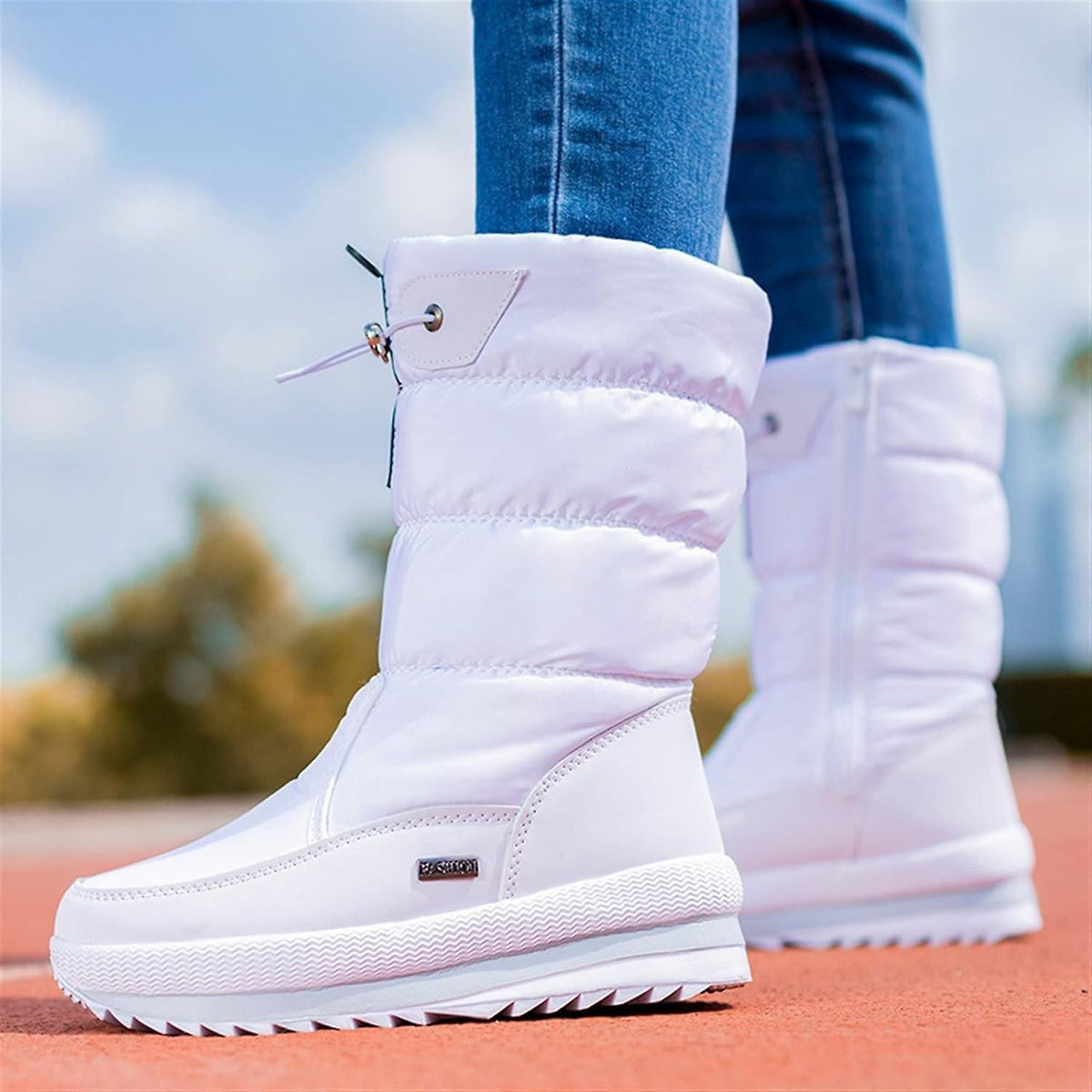 Women's Padded Mid-Calf Winter Boots – Warm Lined Outdoor Footwear
