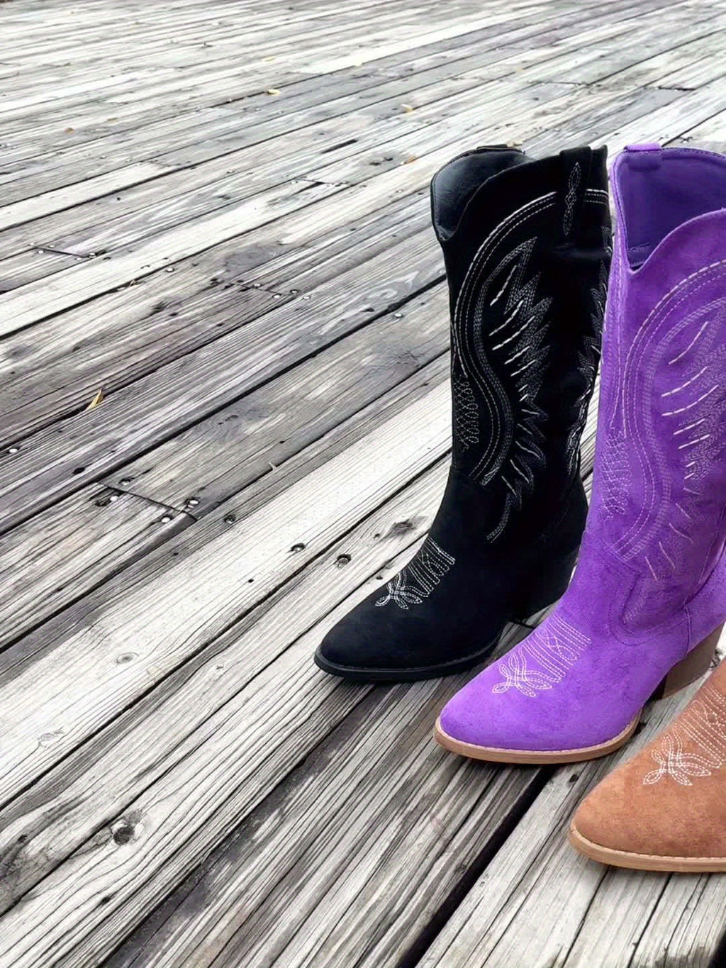 Women's Suede Look Boots – Soft Support for Every Step in Black or Brown