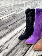 Women's Suede Look Boots – Soft Support for Every Step in Black or Brown