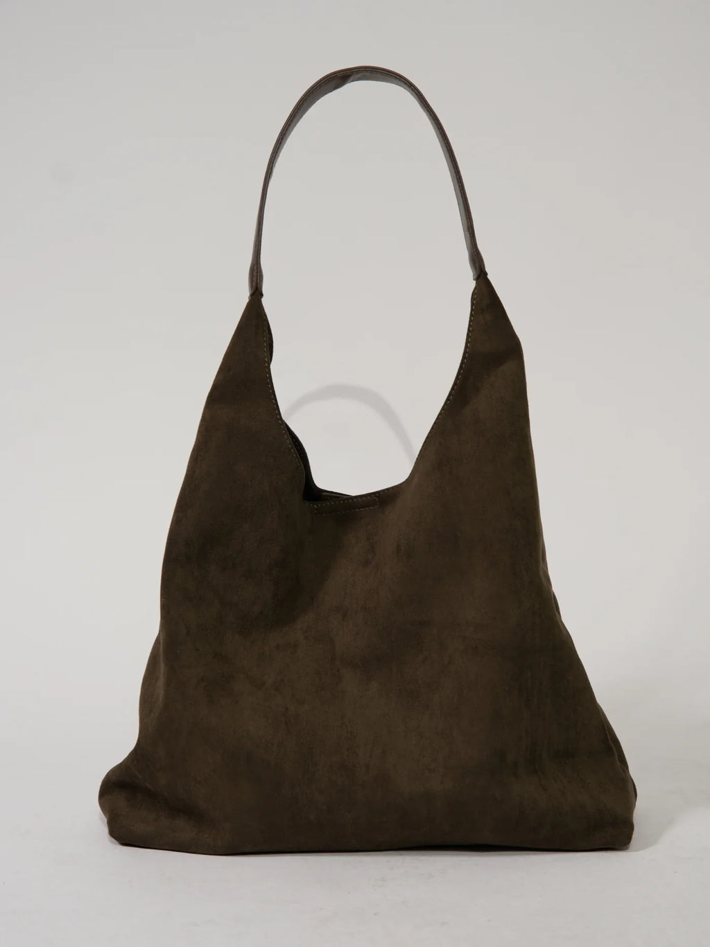 Suede Look Shoulder Bag with Matching Clutch – 2-in-1 Bag Set