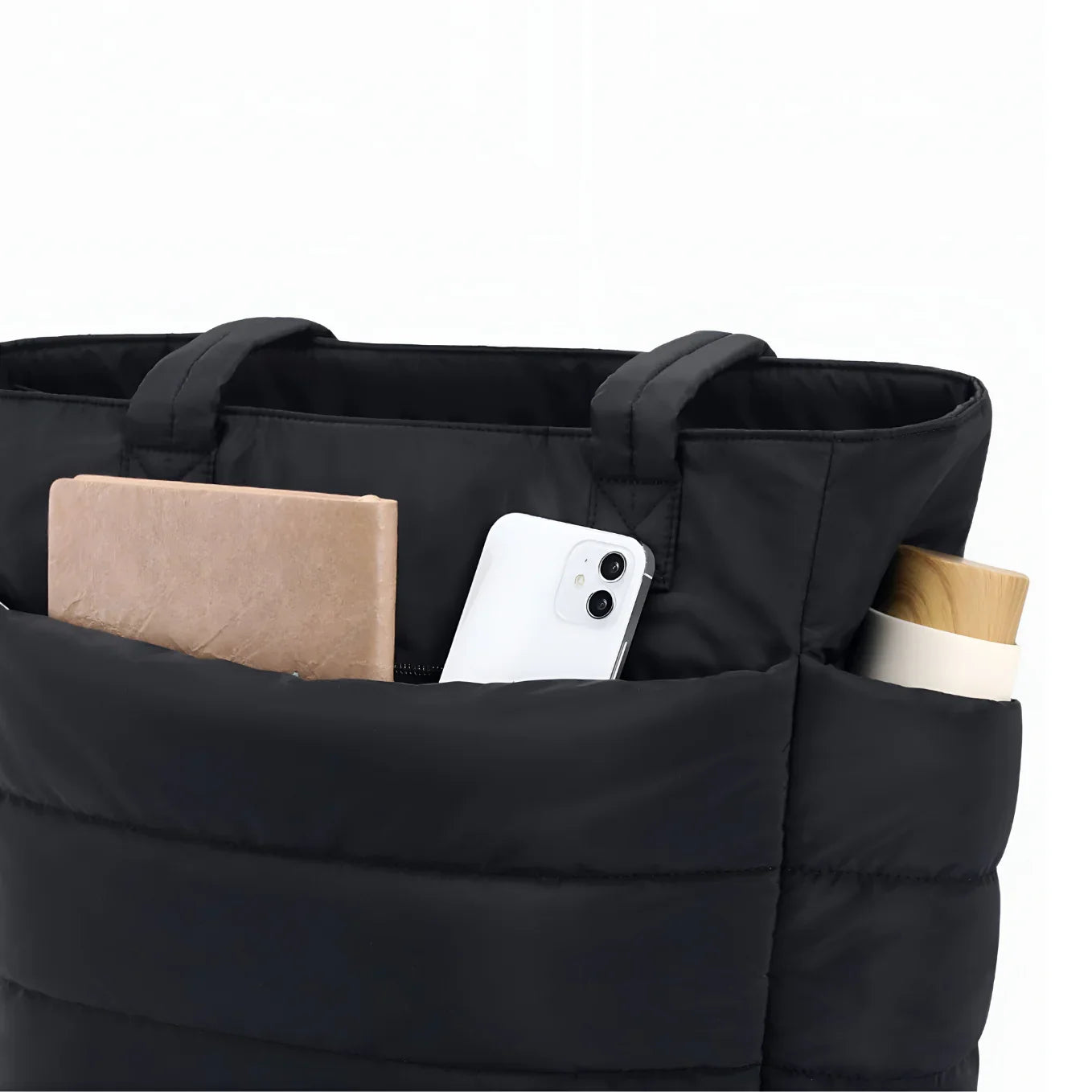 Quilted Tote Bag – Lightweight Padded Shoulder Bag
