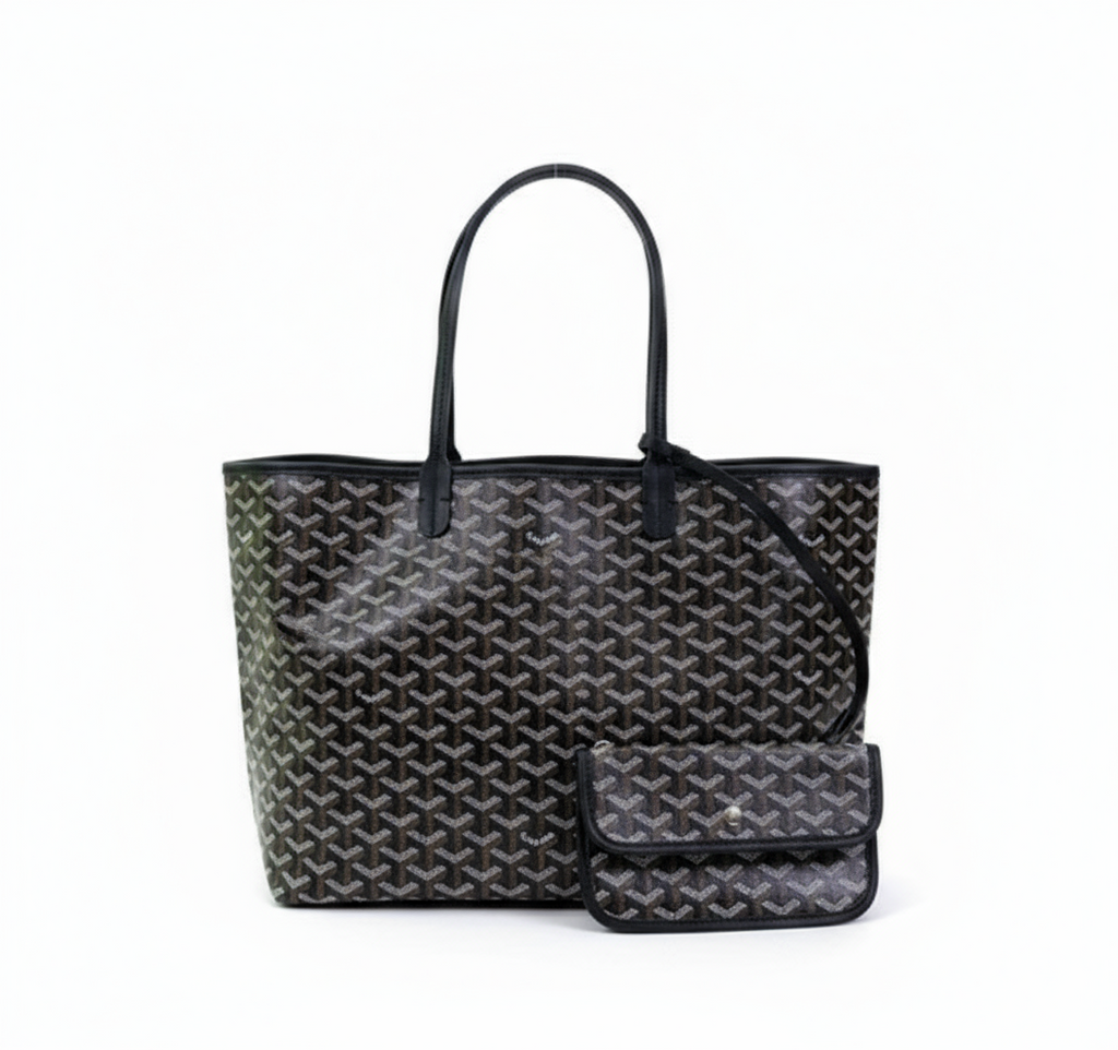 Women's Patterned Tote Bag with Matching Pouch – Large Shopper Bag
