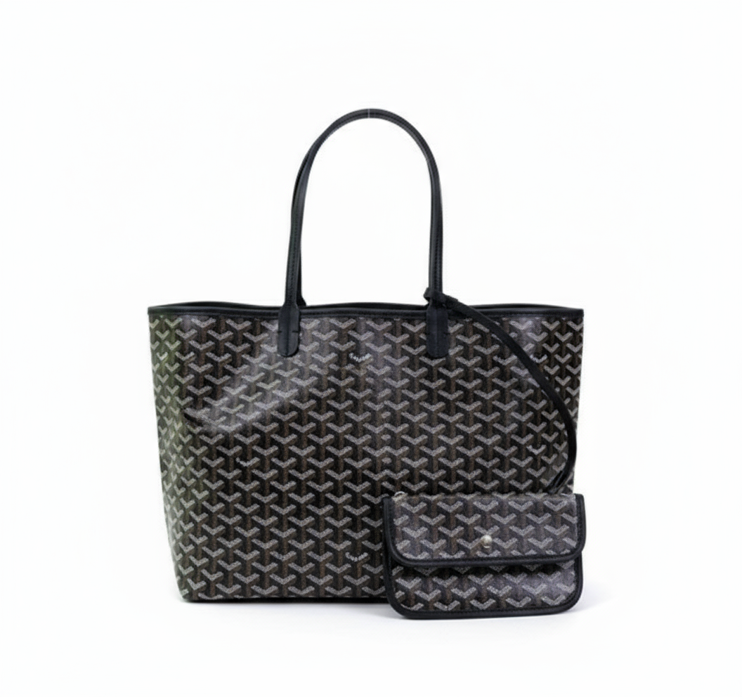 Women's Patterned Tote Bag with Matching Pouch – Large Shopper Bag