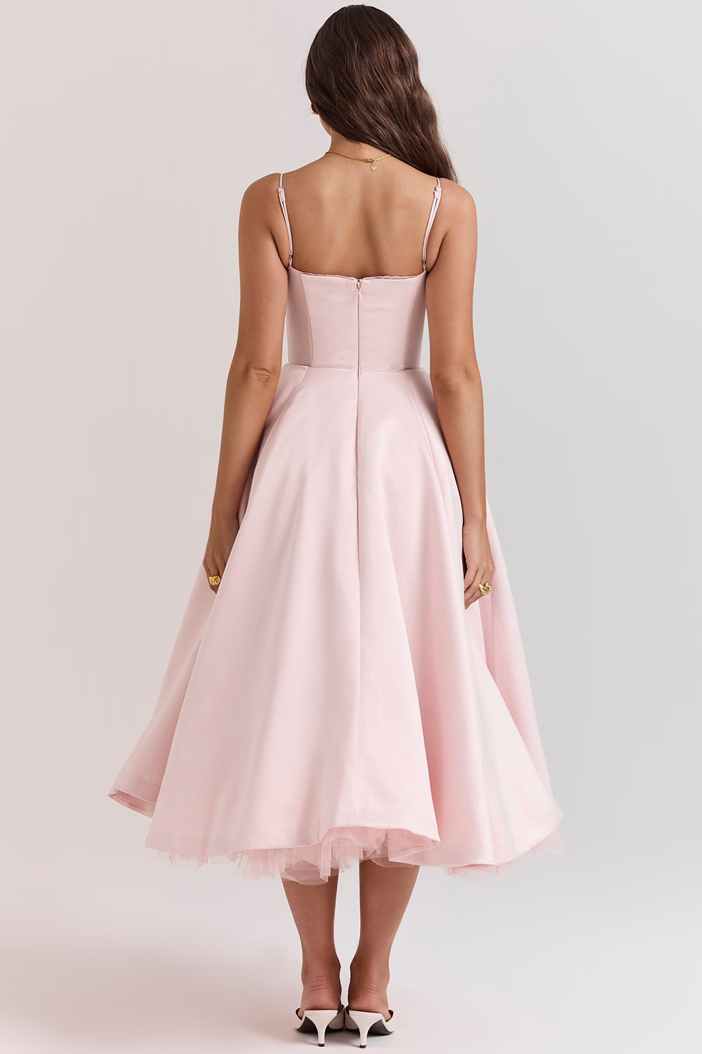 Corset Midi Dress – Elegant A-Line Occasion Dress | Meave & Ivy