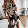 Short Printed Vintage Pattern Dress | Meave & Ivy