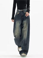 Vintage Baggy Jeans with Washed Effect – 90s Loose Fit Jeans