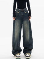 Vintage Baggy Jeans with Washed Effect – 90s Loose Fit Jeans