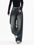 Vintage Baggy Jeans with Washed Effect – 90s Loose Fit Jeans