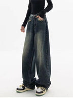 Vintage Baggy Jeans with Washed Effect – 90s Loose Fit Jeans