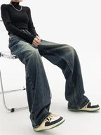 Vintage Baggy Jeans with Washed Effect – 90s Loose Fit Jeans