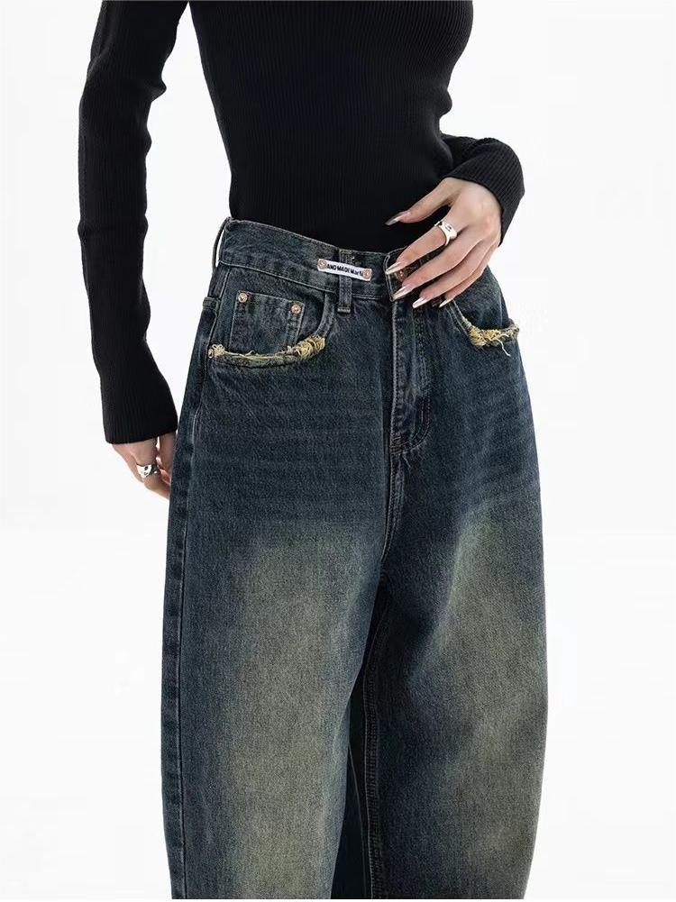 Vintage Baggy Jeans with Washed Effect – 90s Loose Fit Jeans