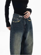 Vintage Baggy Jeans with Washed Effect – 90s Loose Fit Jeans