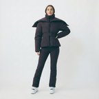 Women's Ski Jacket with Detachable Hood – Water-Repellent Fitted Snow Jacket