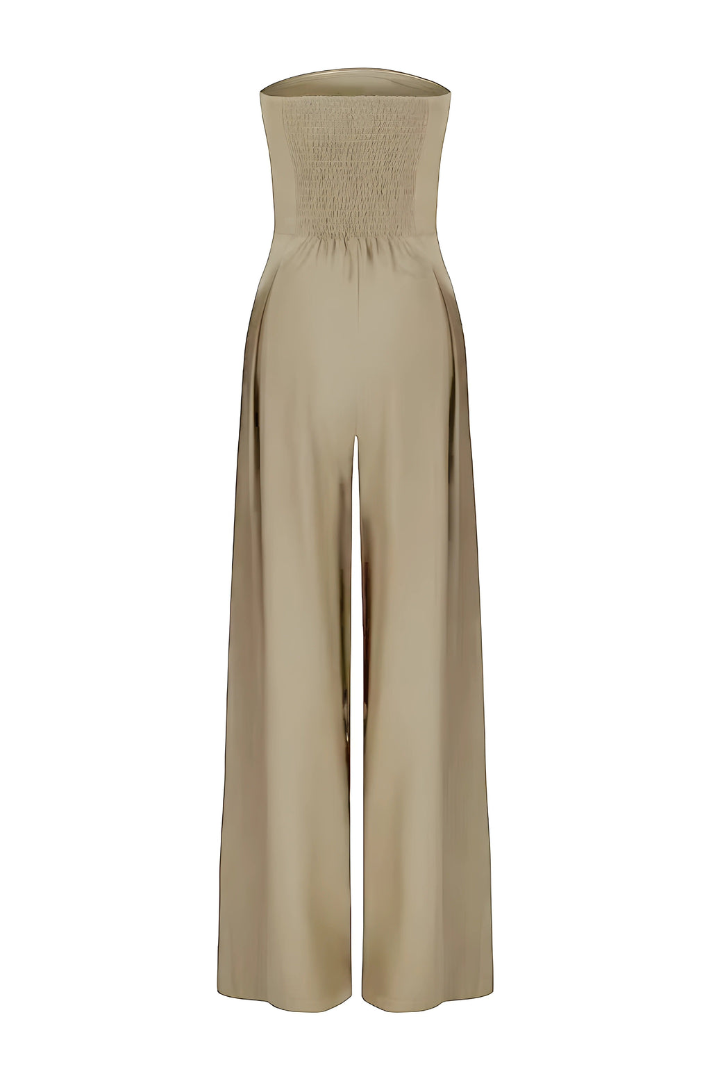 Strapless Jumpsuit with Wide Legs & Defined Waist – Elegant All-In-One