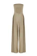 Strapless Jumpsuit with Wide Legs & Defined Waist – Elegant All-In-One