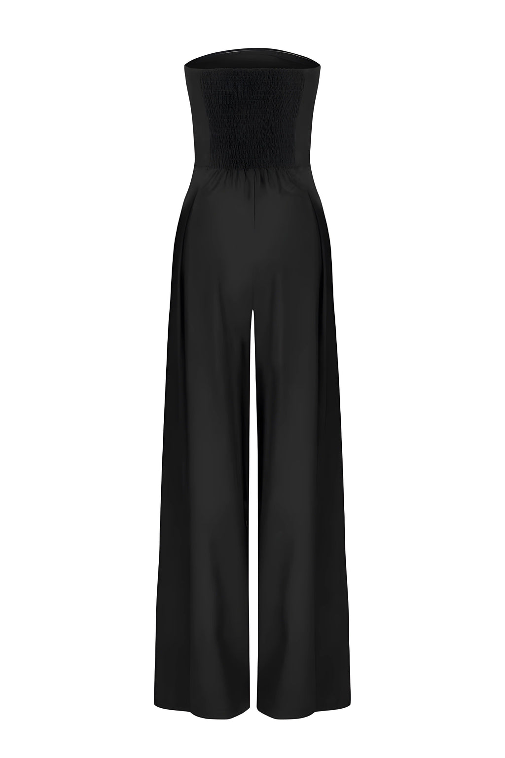 Strapless Jumpsuit with Wide Legs & Defined Waist – Elegant All-In-One
