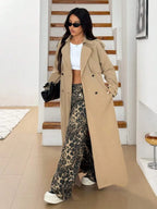 Women's Oversized Trench Coat with Belt