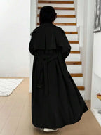 Women's Oversized Trench Coat with Belt