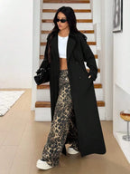 Women's Oversized Trench Coat with Belt